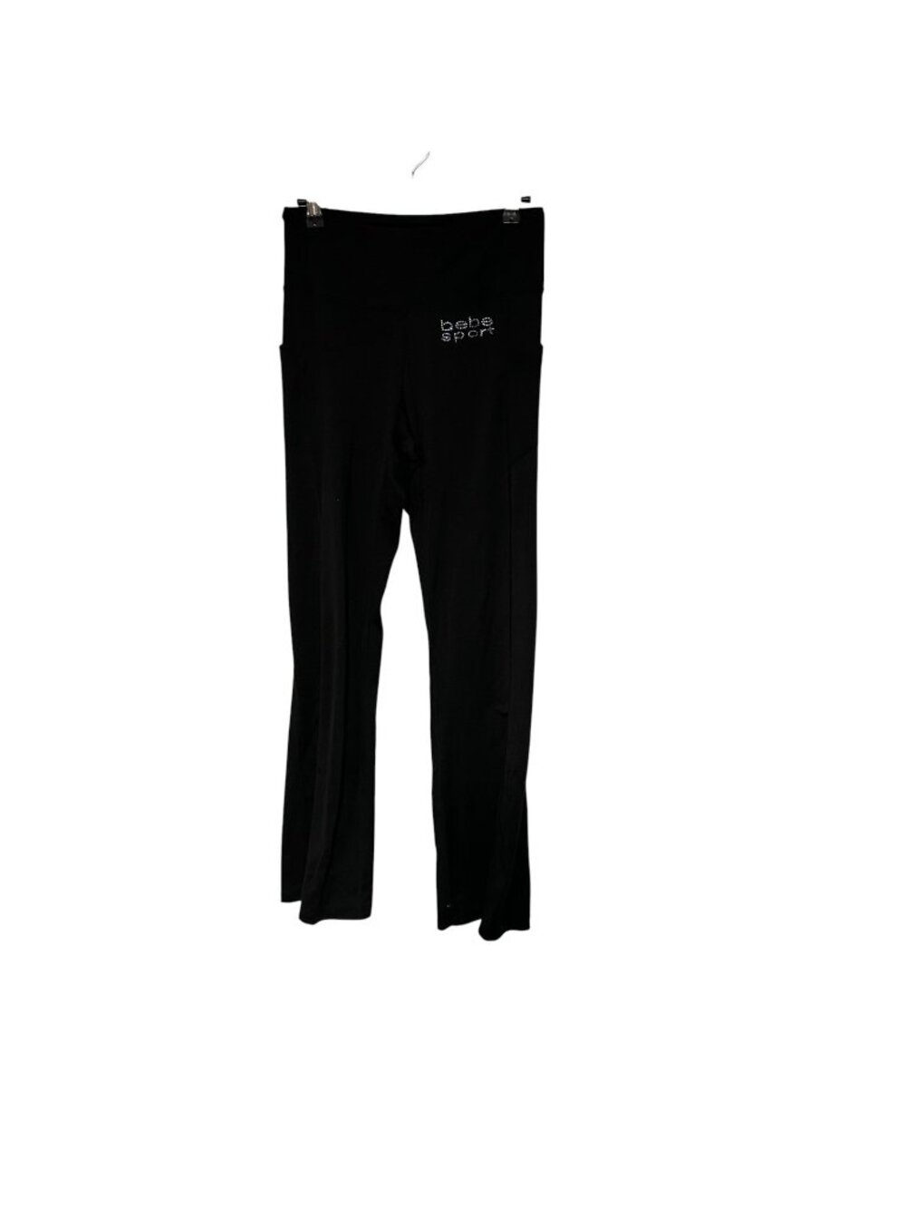 Bebe Sports Pocket Leggings Straight Jeweled Small Black Active Y2K Athletic